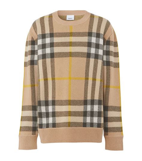 burberry nova sweater|burberry cashmere check sweater.